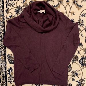 Plum purple, cowl neck sweater